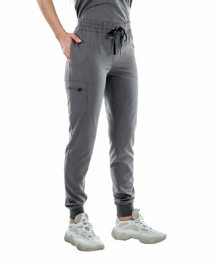 alamat women slim fit gray jogger scrub pant 005 3