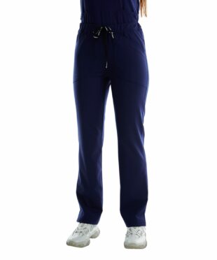 alamat women slim fit navy blue scrub pant 002 1