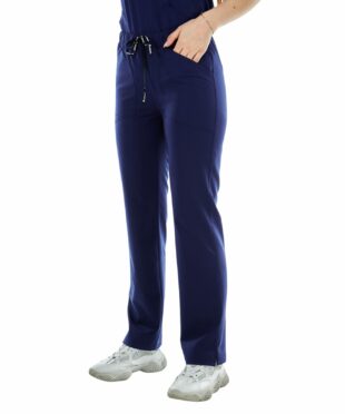 alamat women slim fit navy blue scrub pant 002 3