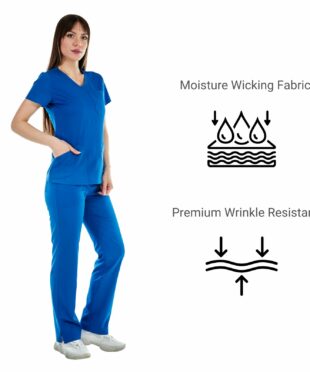 alamat women slim fit royal blue scrub pant 002 4